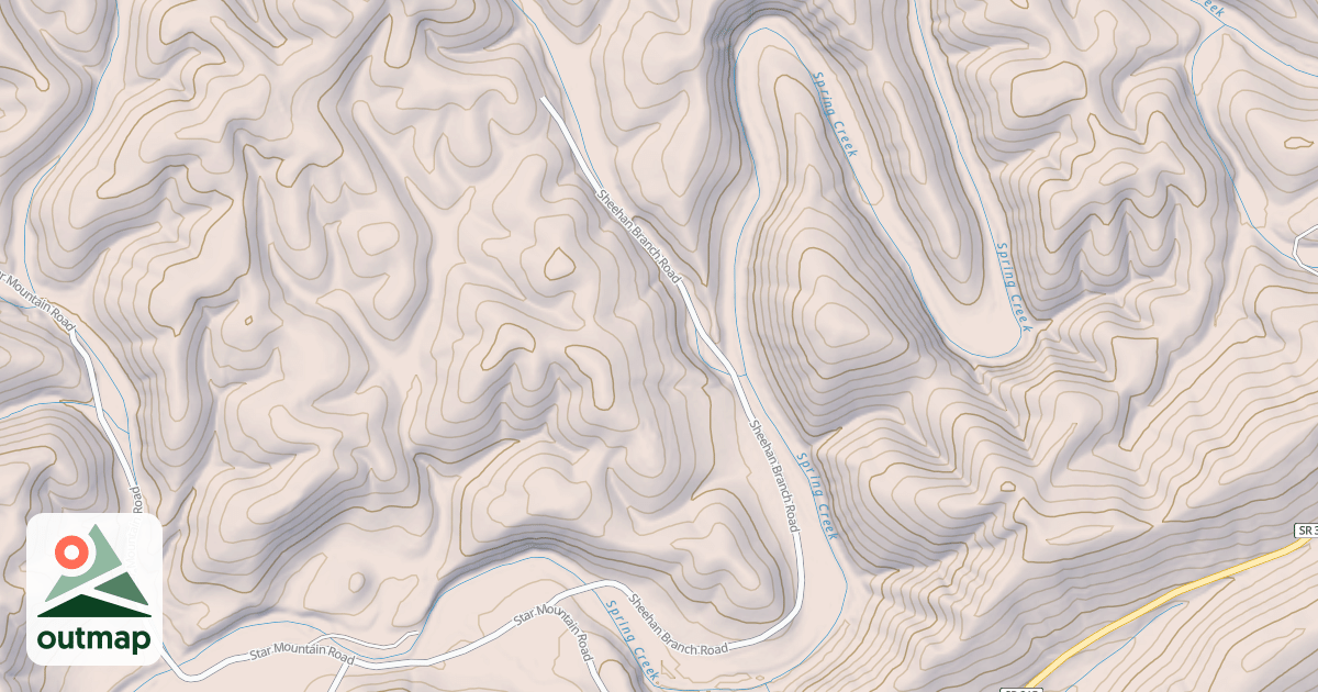 Map of SPRING CR.SHEEHAN BR.