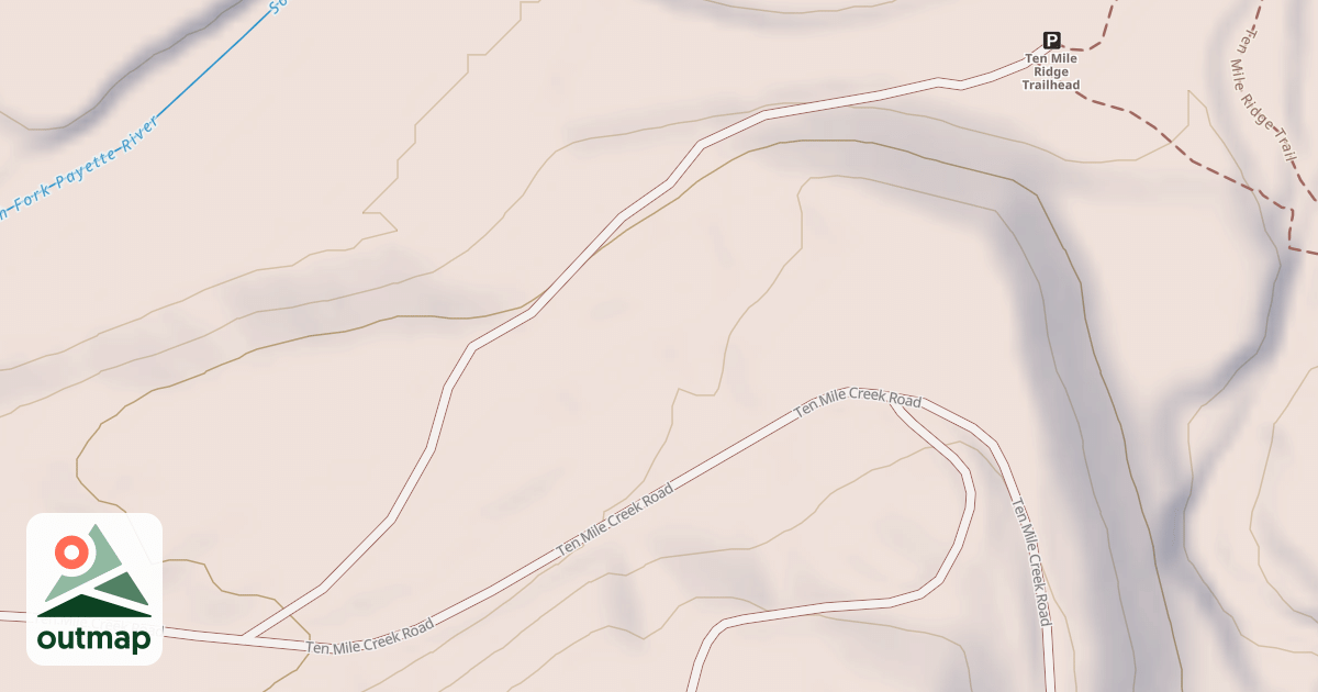 Map of 10 MILE TRAILHEAD
