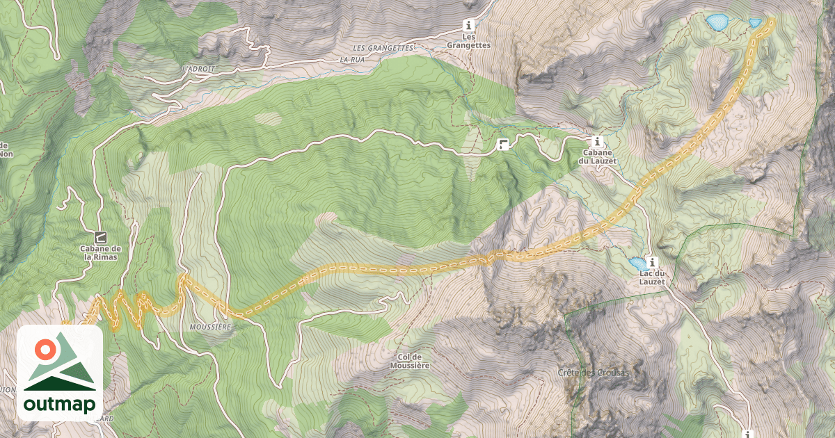 Map of Crête des Chalanches — Le Villard