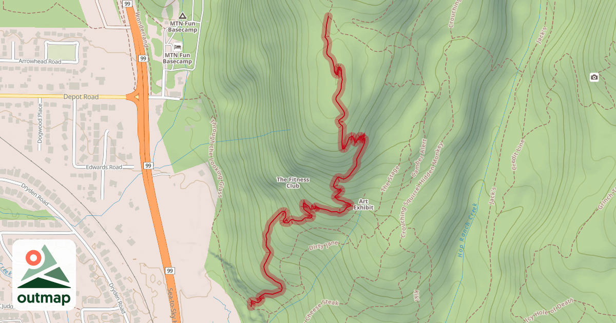 Map of Pleasure Trail