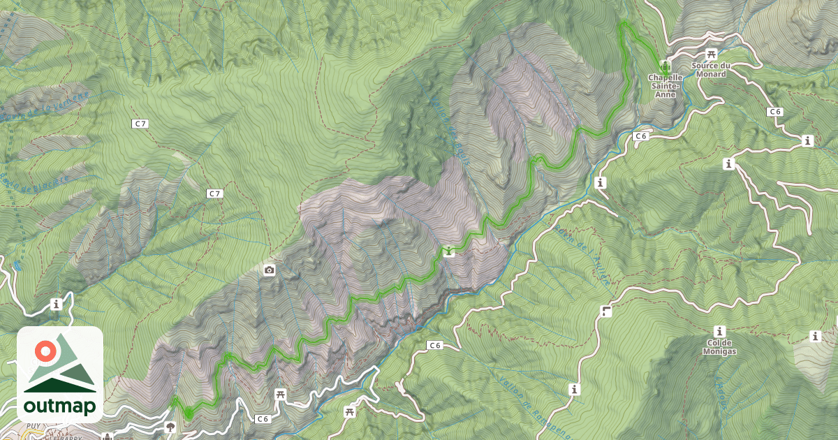 Map of Chemin de Sainte-Anne ou du Monar