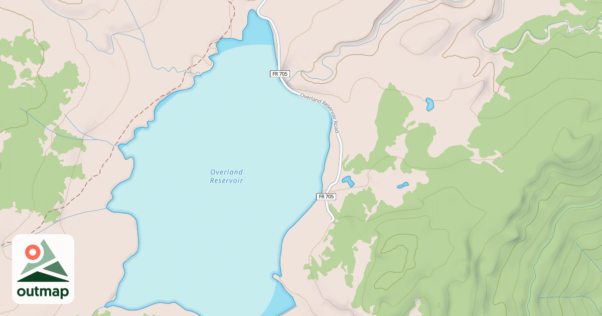 Map of OVERLAND RESERVOIR