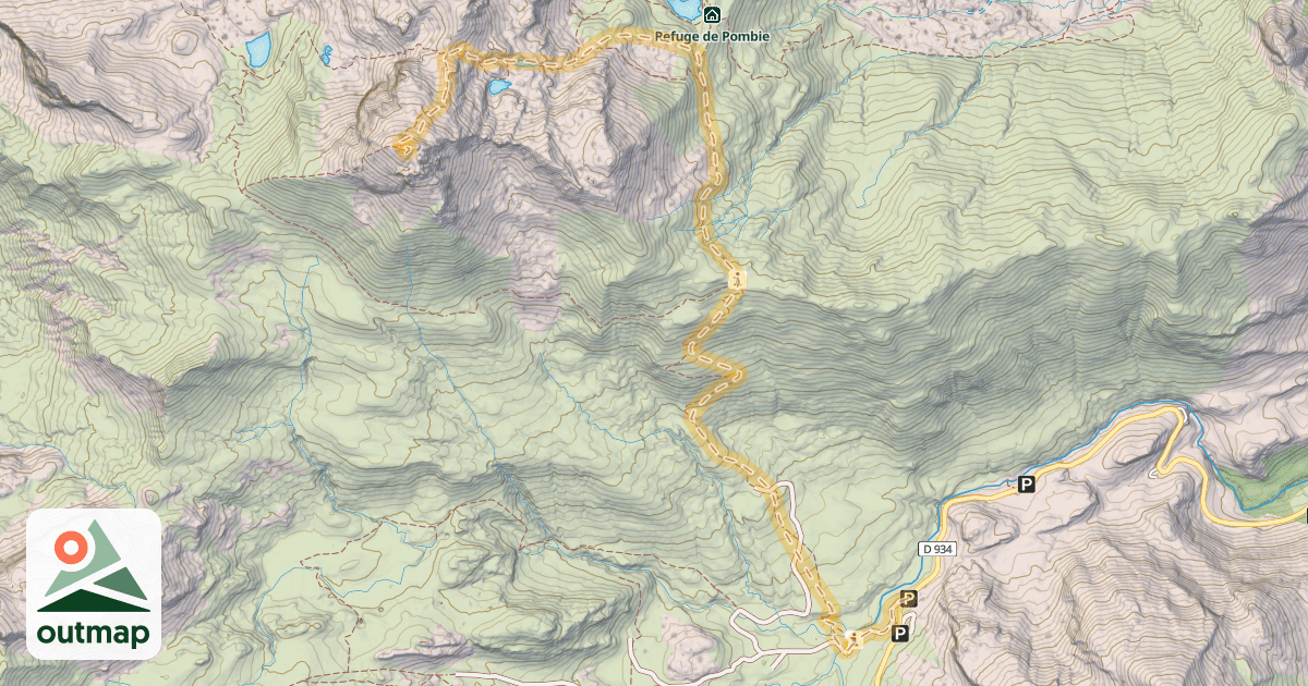 Map of Pic Peyreget — Cabane de l'Araille
