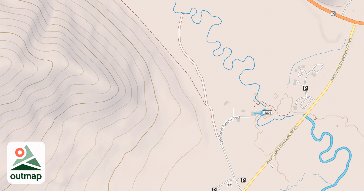Map of Clyde Creek Loop Snomo Groomed