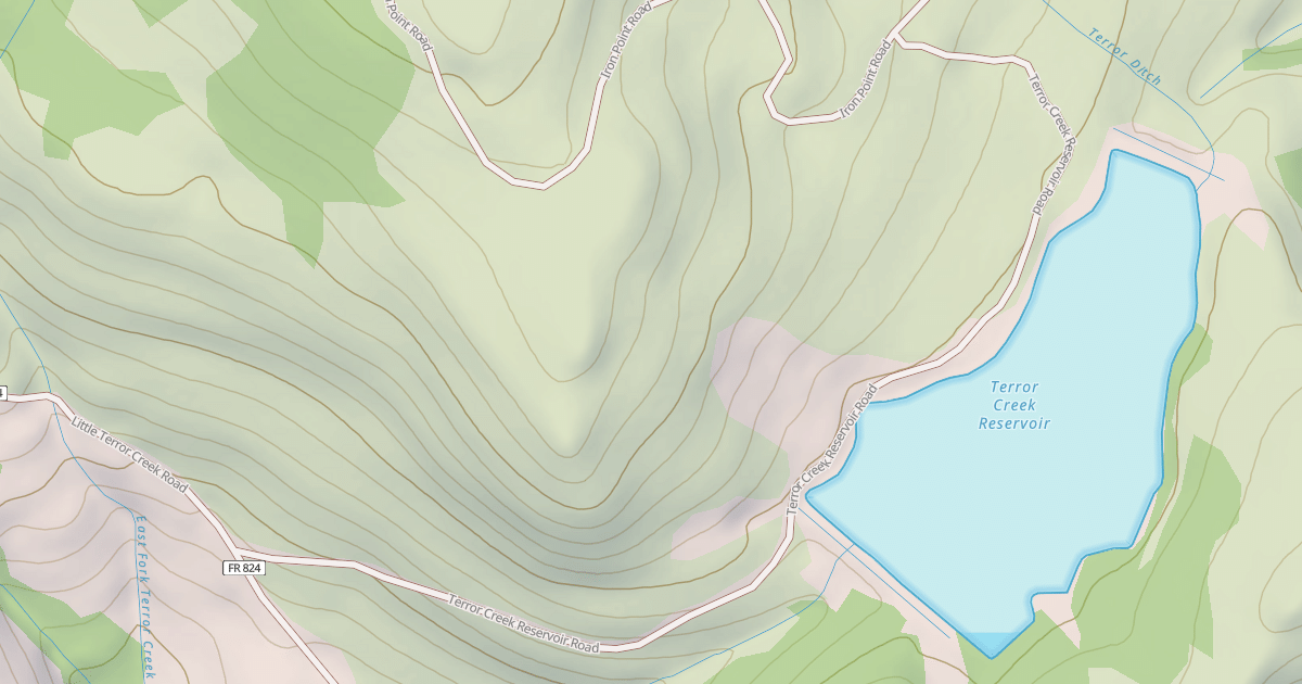Map preview of TERROR CREEK RESERVOIR