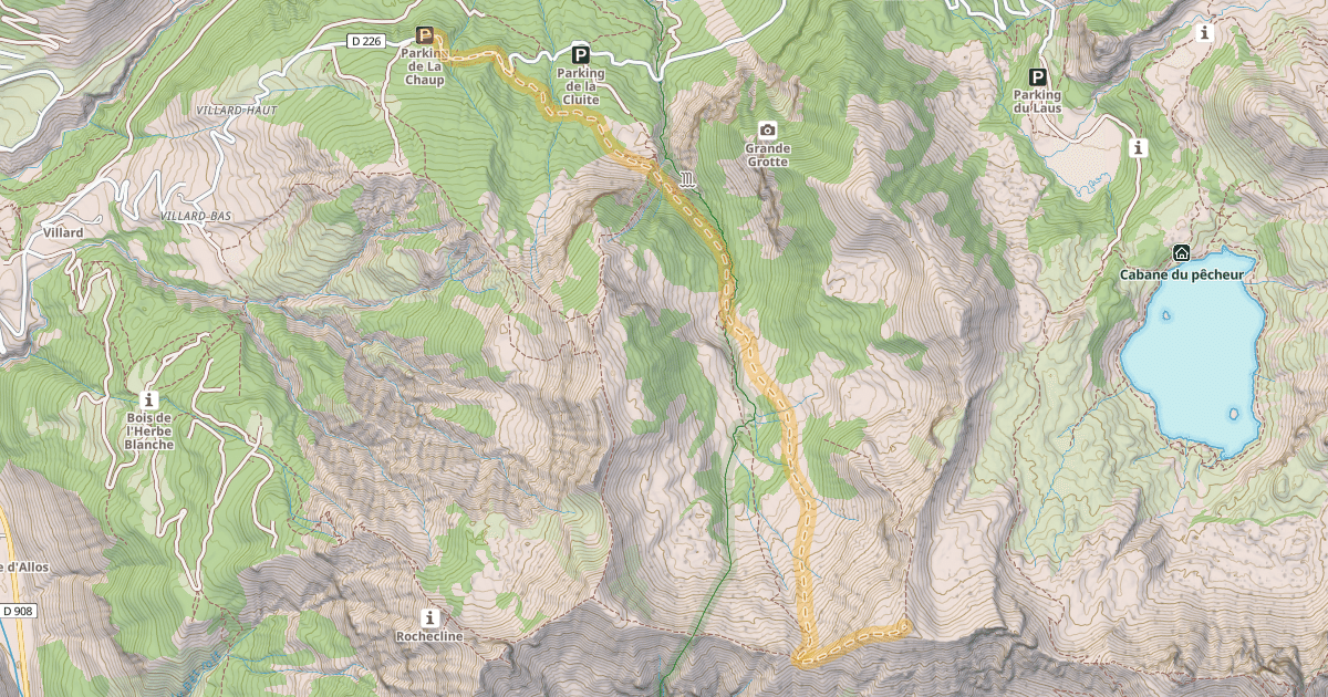 Map preview of Tête de Valplane — La Chaup