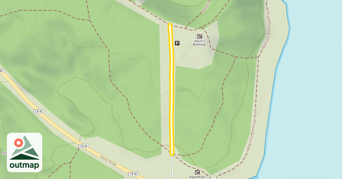 Map of Devil's Bathtub Trail