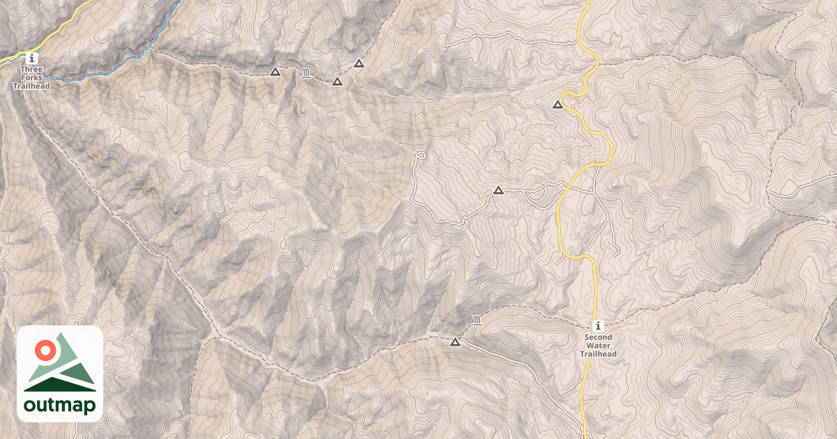 Map of COTTONWOOD SECOND WATER