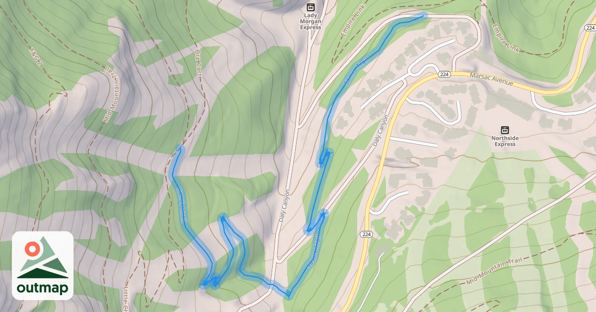 Map of Sam's Trail