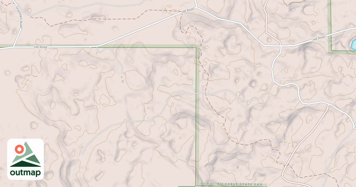 Map of Hunt Creek Motorcycle Trail