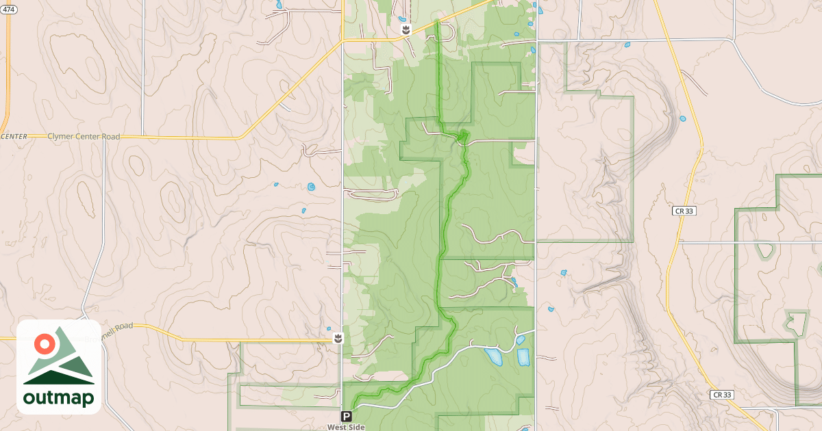 Map of Fred J. Cusimano Westside Overland Trail