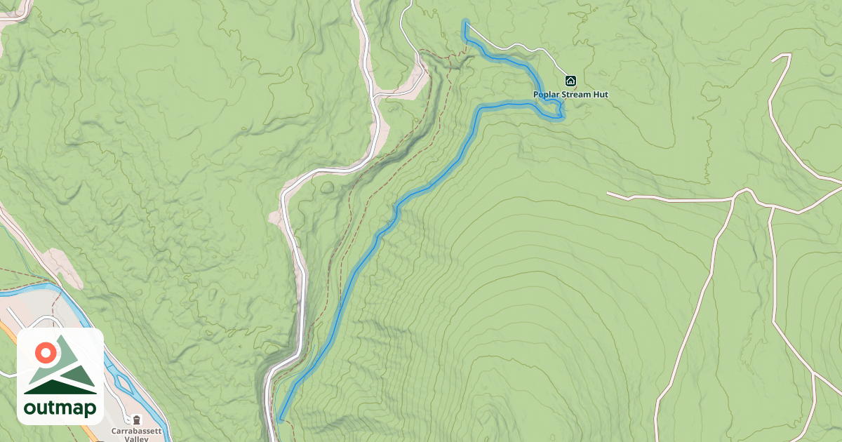 Map of Poplar Stream Trail