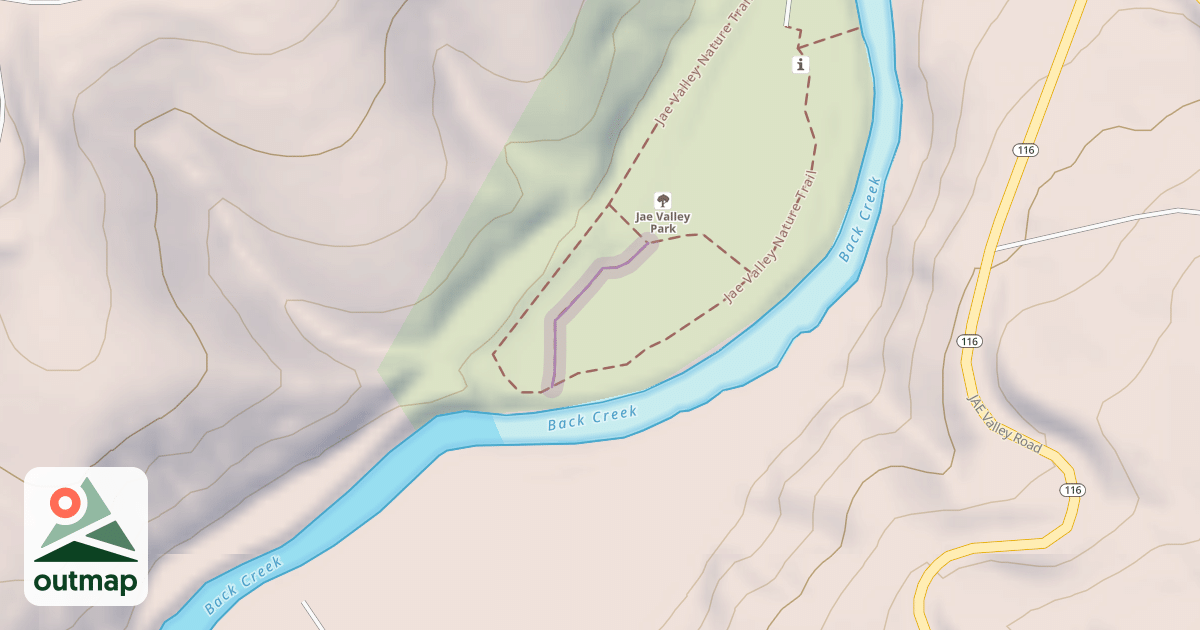 Map of Jae Valley Nature Trail