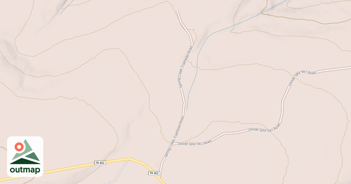 Map of SPRING CREEK TRAILHEAD