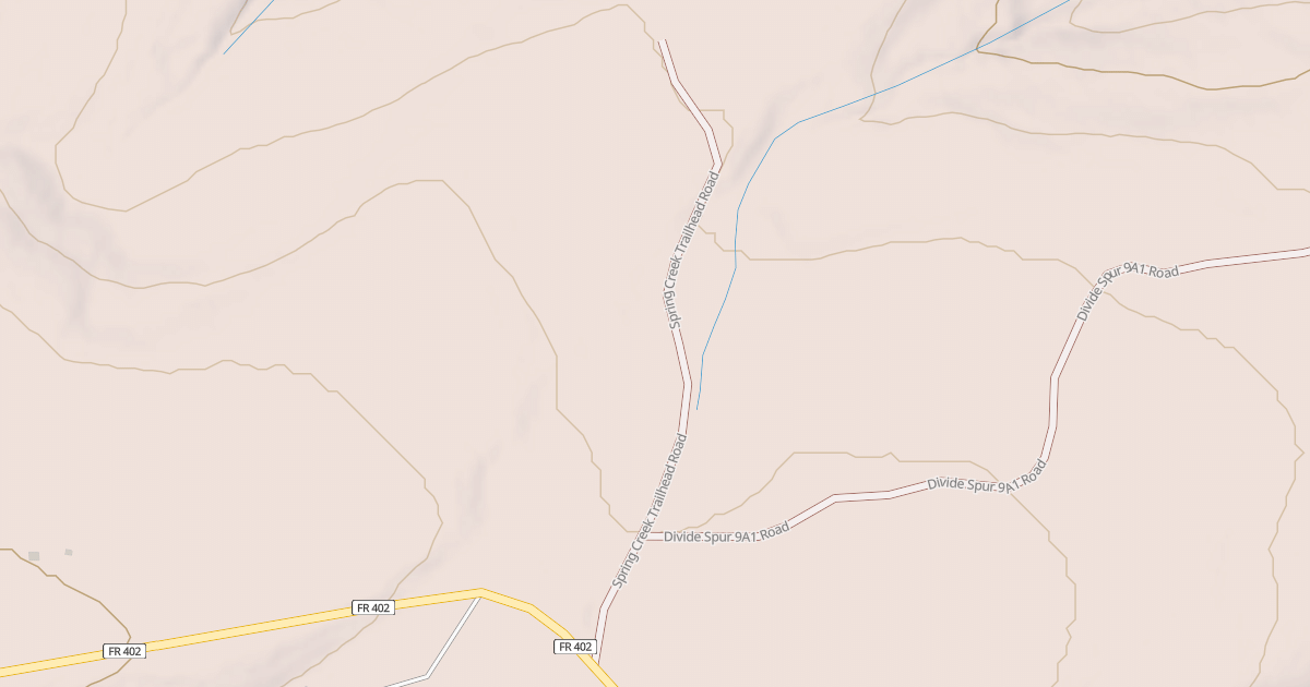 Map preview of SPRING CREEK TRAILHEAD