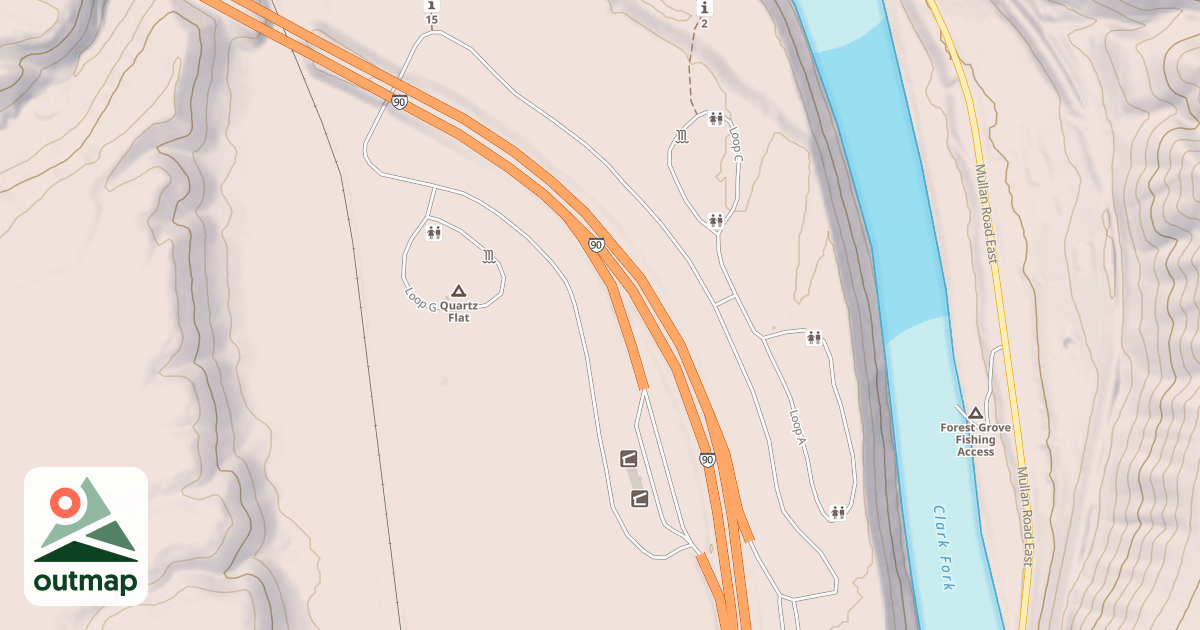 Map of QUARTZ FLAT CAMP