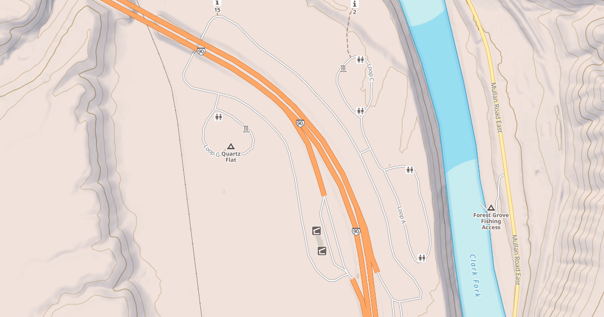 Map preview of QUARTZ FLAT CAMP