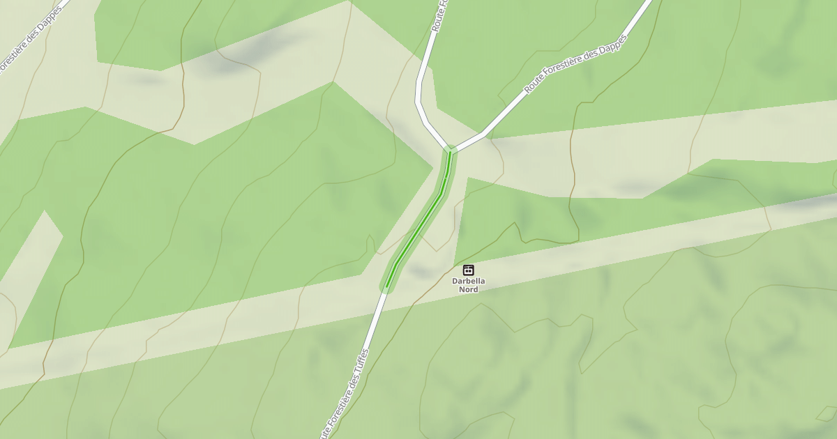 Map preview of Route Forestière des Tuffes