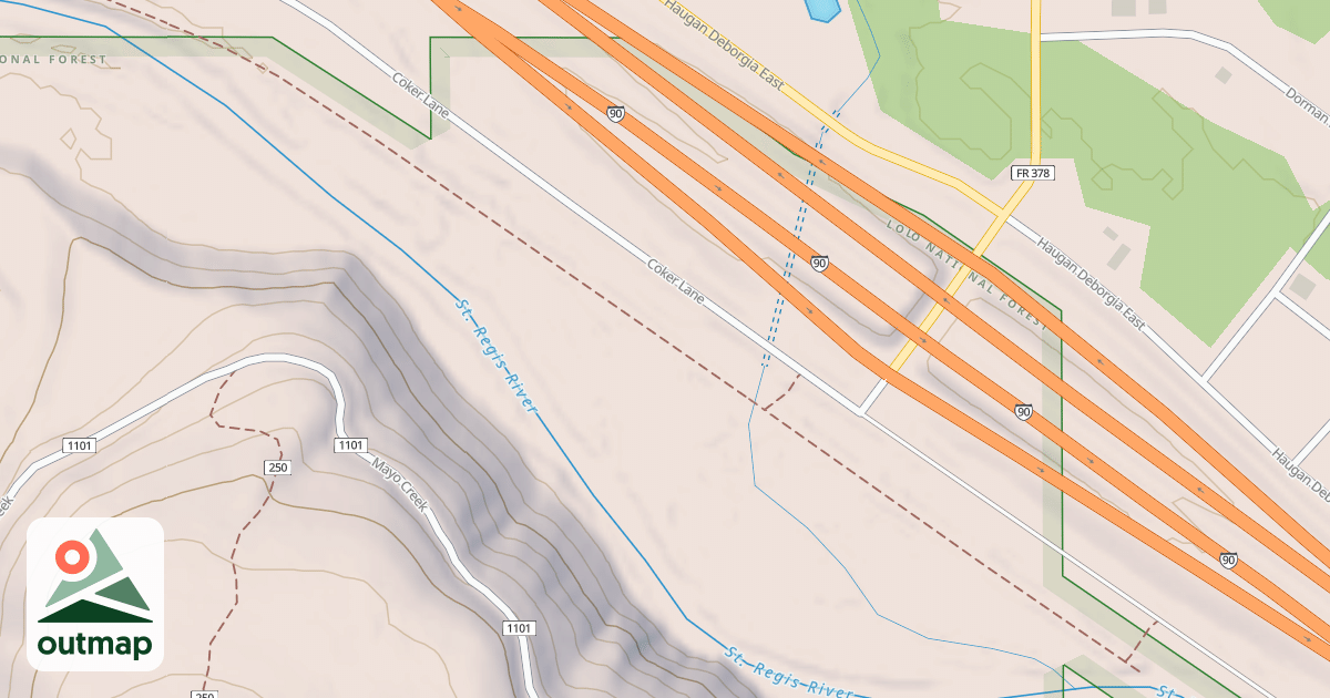 Map of OLD MILWAUKEE GRADE