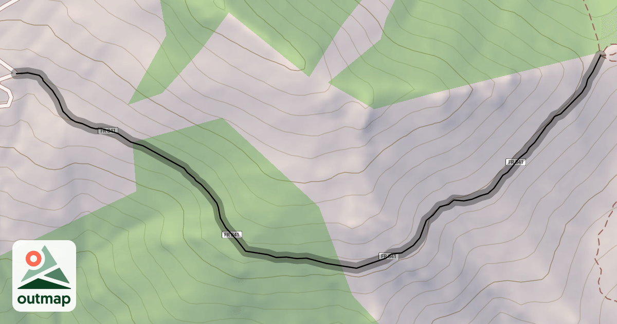 Map of Twin Saddles Single Track Trail