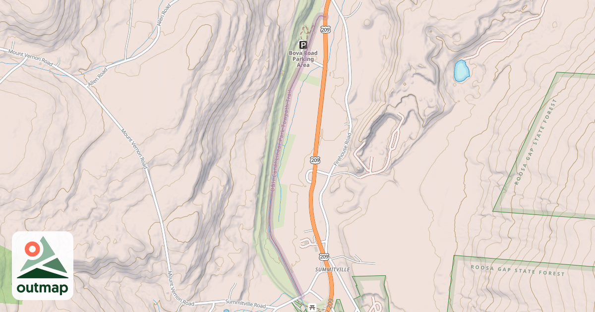 Map of D&H Canal Linear Park Towpath Trail
