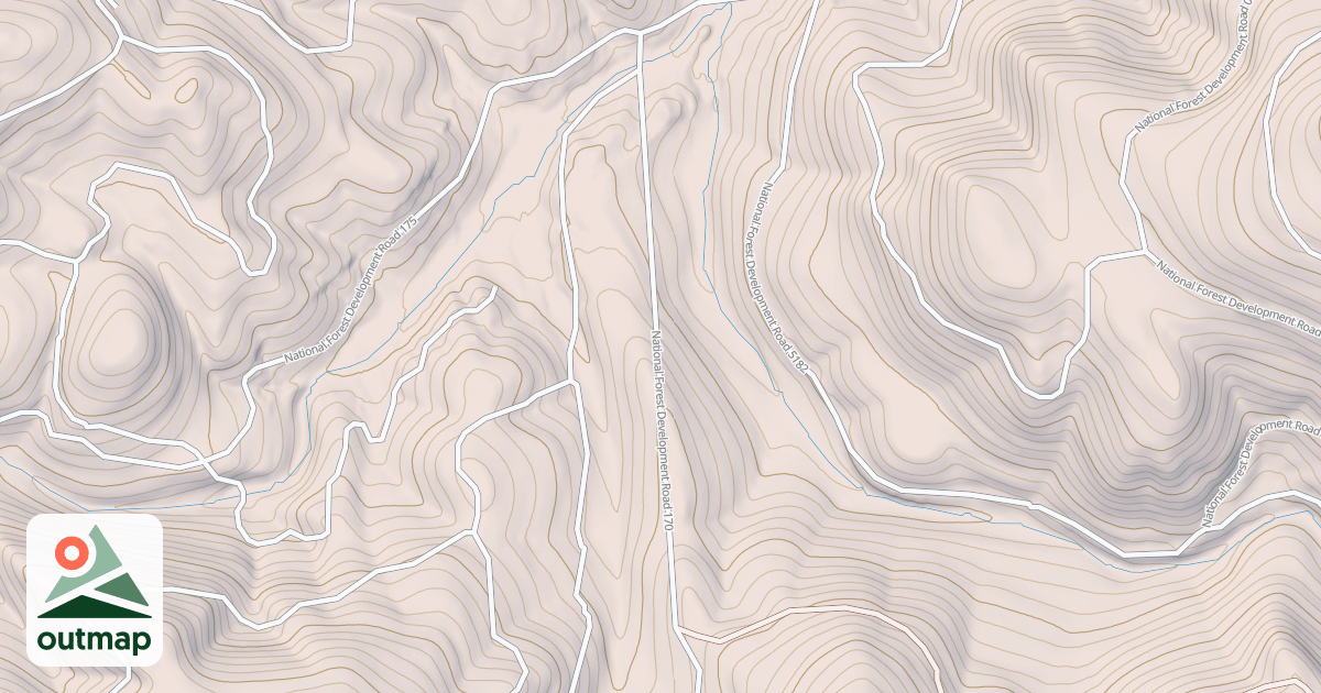 Map of USFS National Forest System Roads {C77BE651-E27D-4FBD-A0F4-7FA075C78EDF}