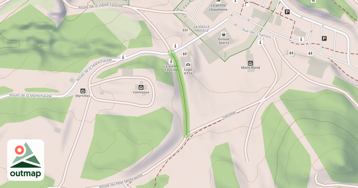 Map of Route du Petit Mont-Rond