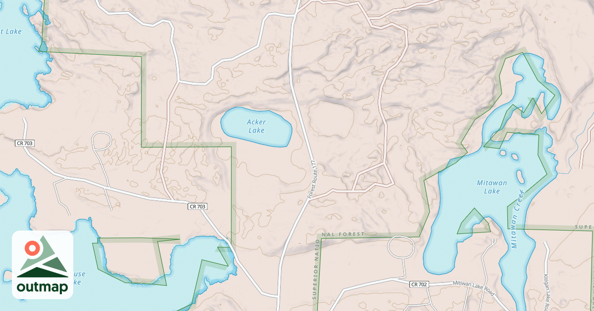 Map of MITIWAN LAKE