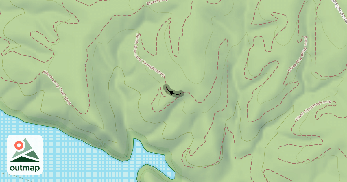 Map of Black Loop Trail (Lungbuster)