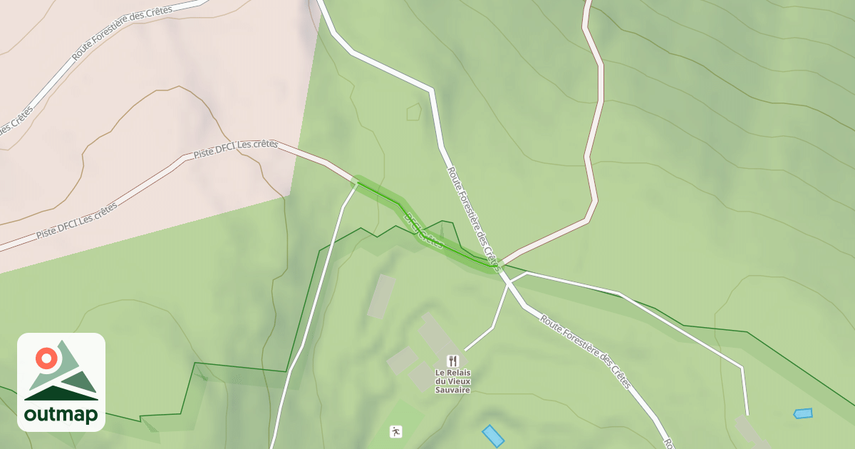 Map of DFCI Crêtes