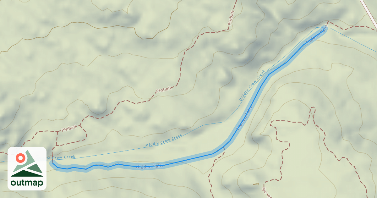 Map of Hidden Falls