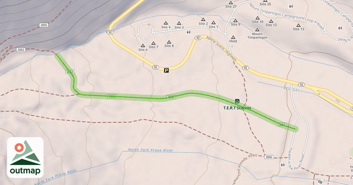 Map of Mount Timpanogos Trail
