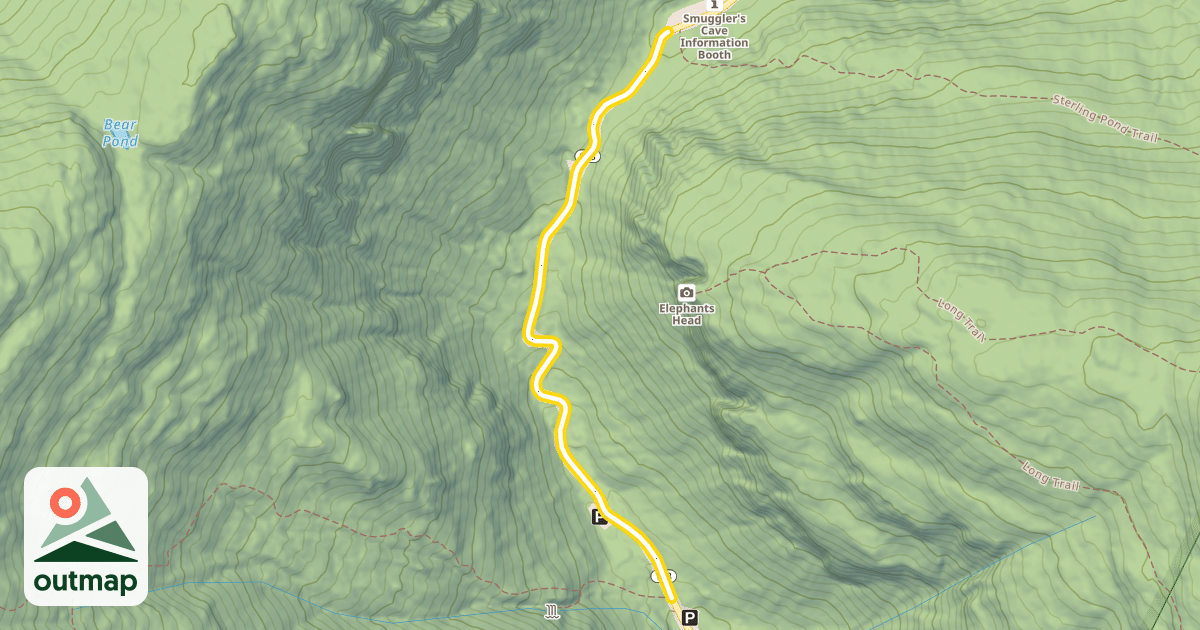 Map of Vermont Route 108 South