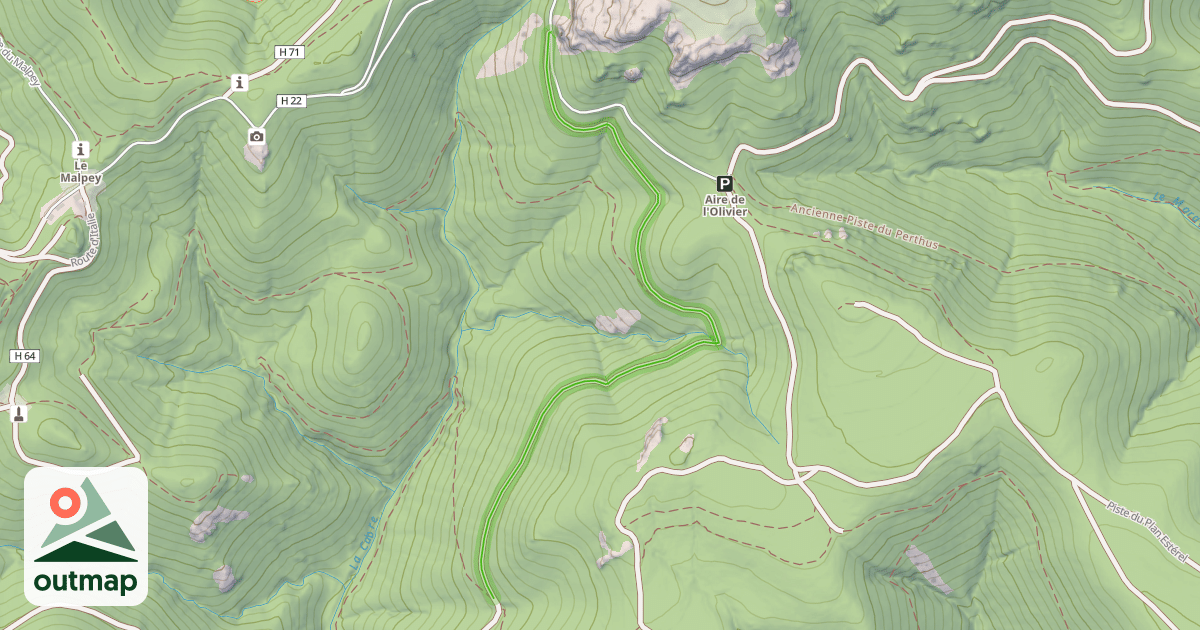 Map of Ancienne Piste des Malavettes