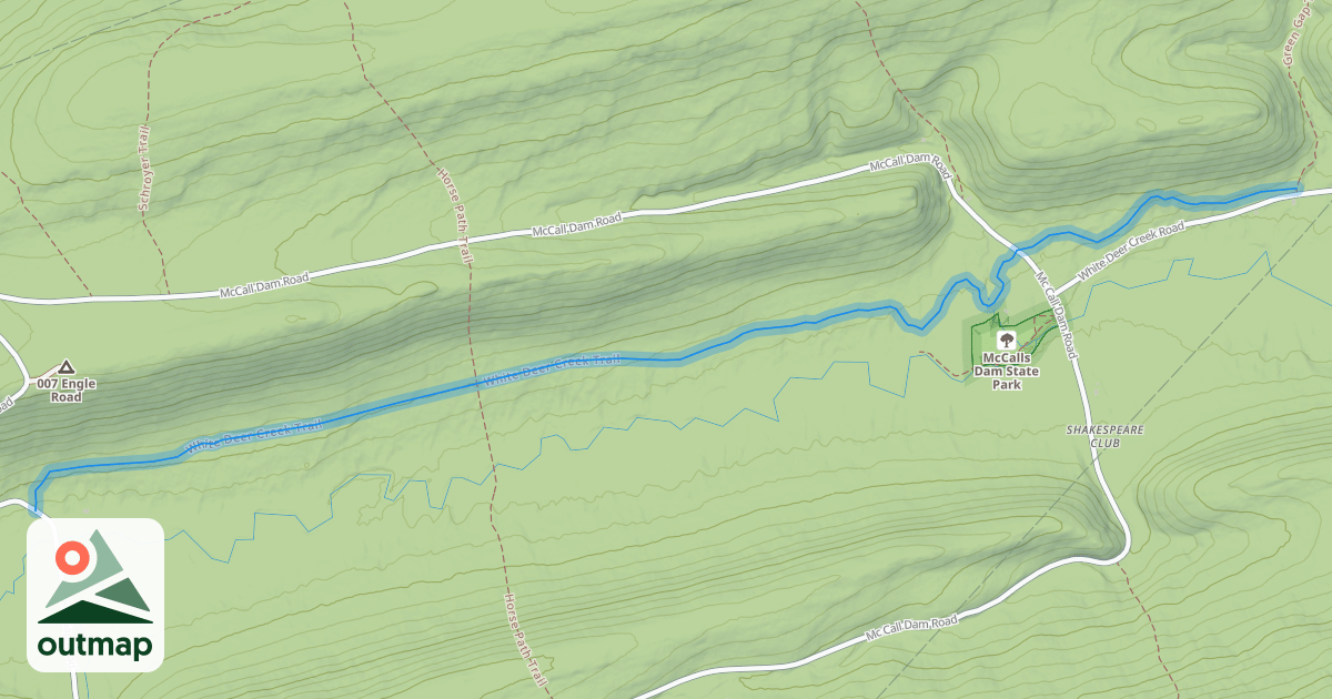 Map of White Deer Creek Trail