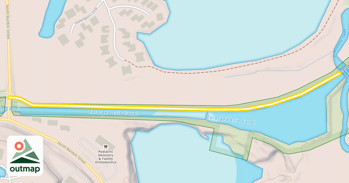 Map of Erie Canalway Trail