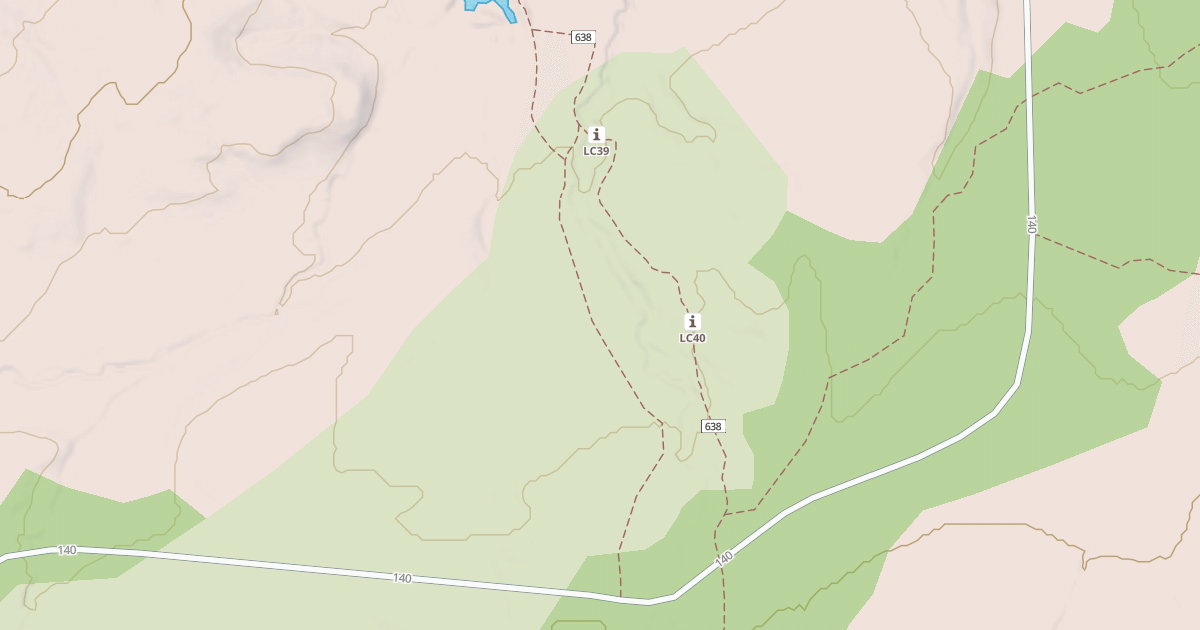 Map preview of USFS National Forest System Roads {AF50126F-B9FD-4AA0-9662-3C73E39E6FBA}