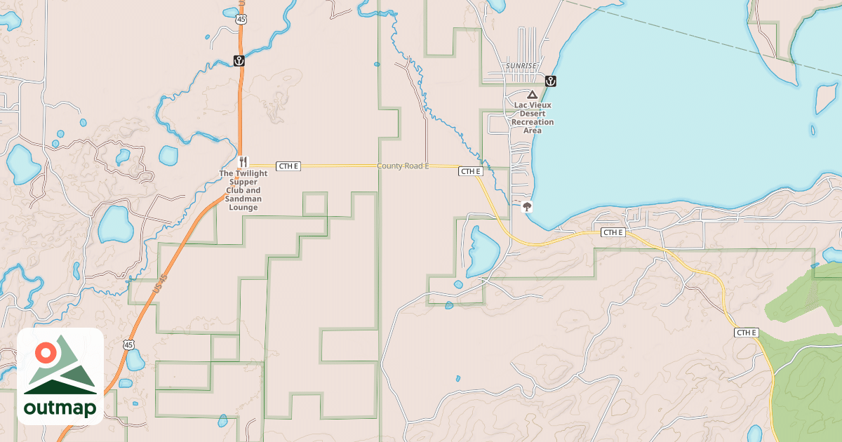 Map of Vilas County Snowmobile