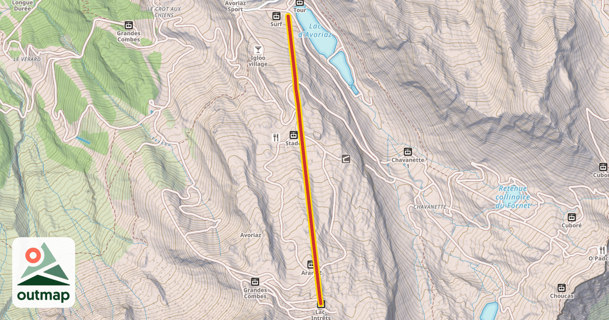 Map of Lac-Intrêts