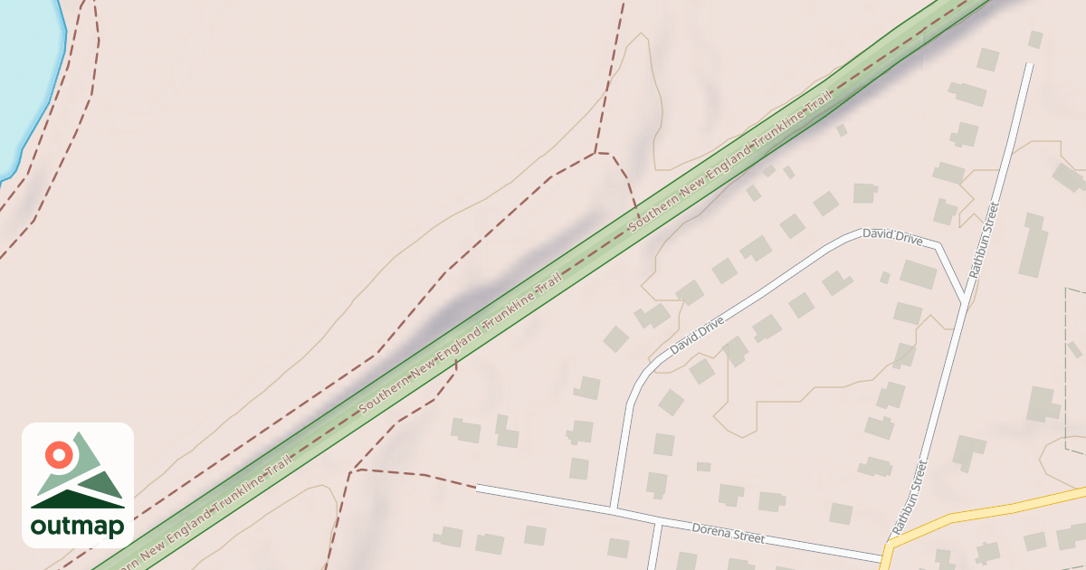 Map of Southern New England Trunkline Trail