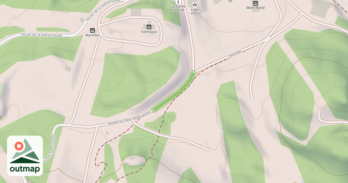 Map of Route du Petit Mont-Rond