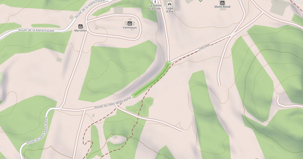 Map preview of Route du Petit Mont-Rond
