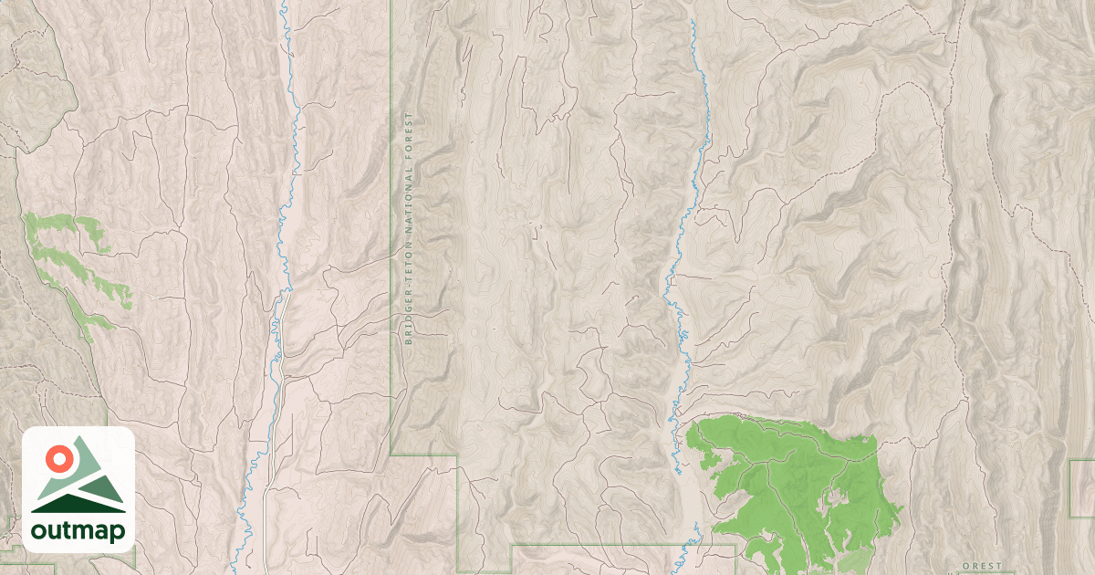 Map of KELLEY-HAMS FORK