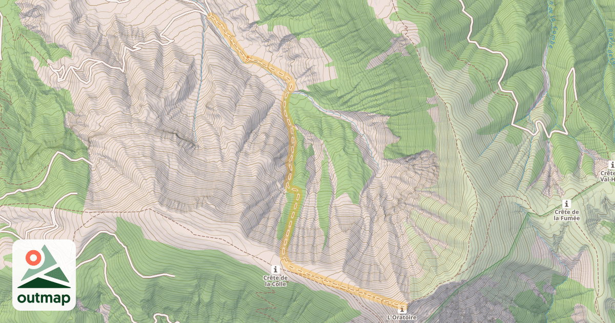 Map of L'Oratoire Sommet — Chanteron