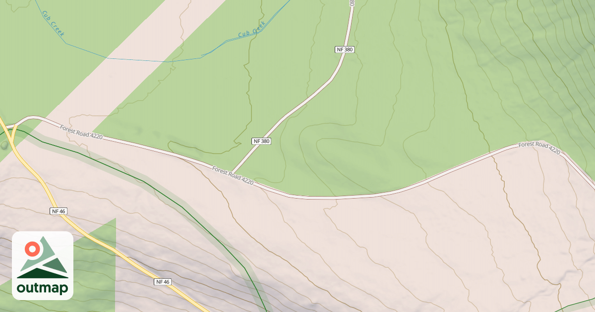 Map of SKYLINE RD/OLALLIE LAKE N.S.A.