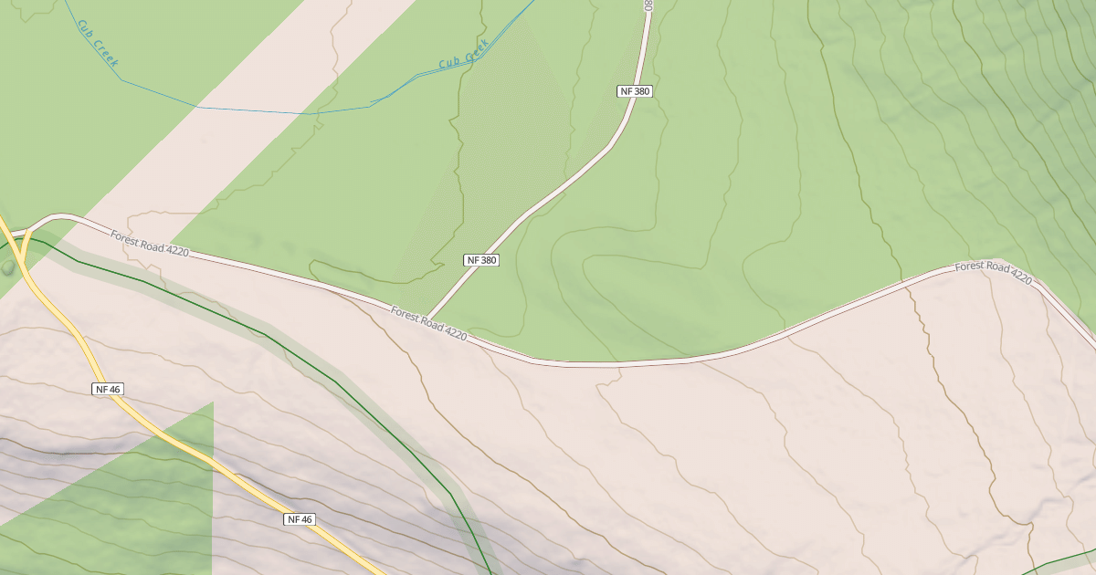 Map preview of SKYLINE RD/OLALLIE LAKE N.S.A.