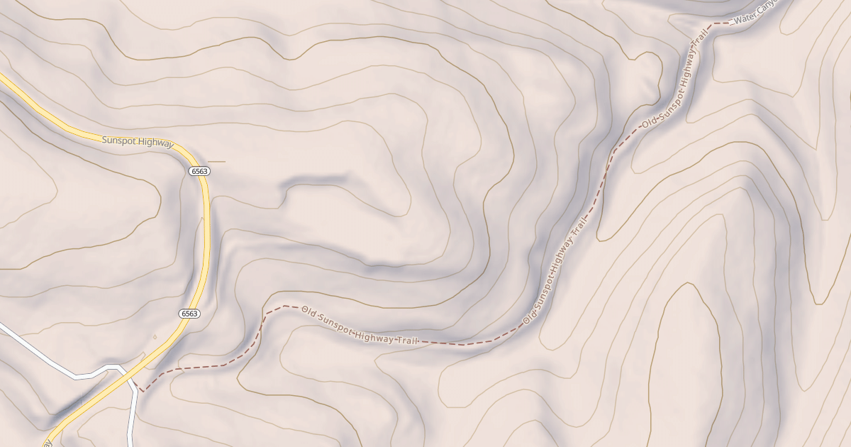 Map preview of OLD SUNSPOT HWY TRAIL