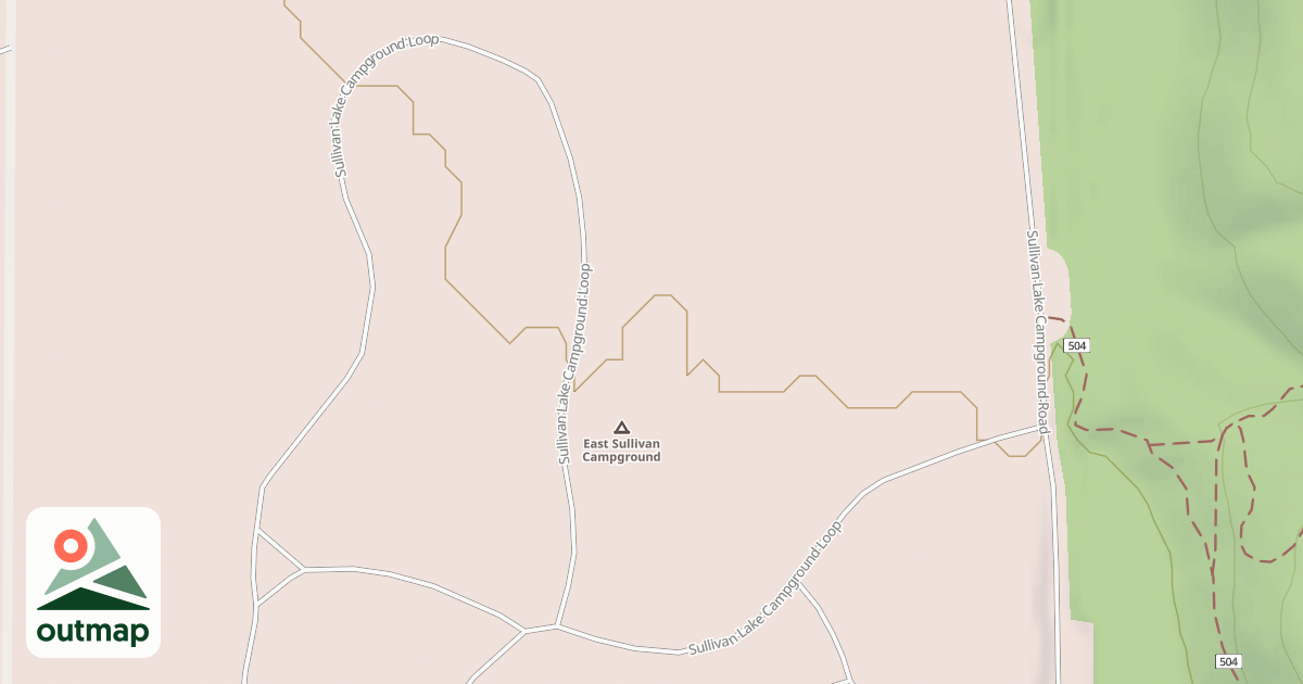 Map of SULLIVAN LAKE CAMPGROUND LOOP