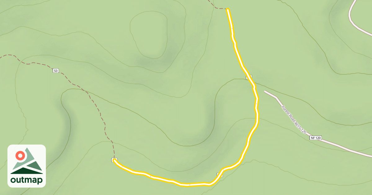 Map of Swede Ridge Loop Trail #53
