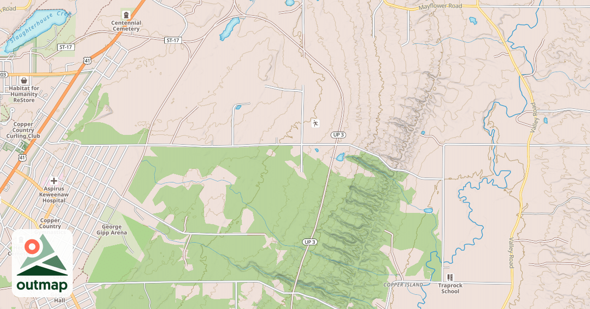 Map of Lake Linden Route